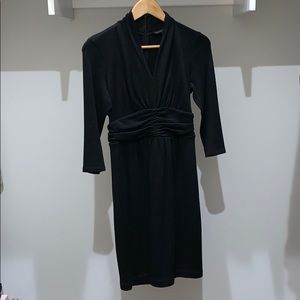 Black wool dress.